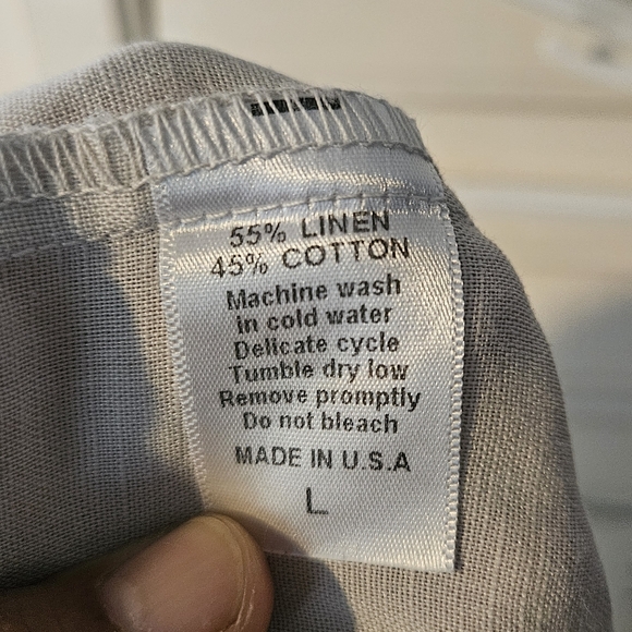 KEALOPIKO LINEN AND COTTON WIDE LEG PANTS - SIZE LARGE - Picture 3 of 4